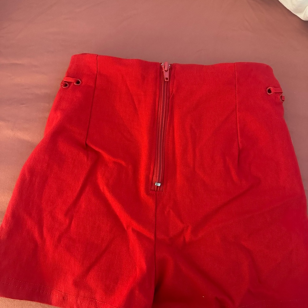 Spirit Halloween red shorts like brand new!